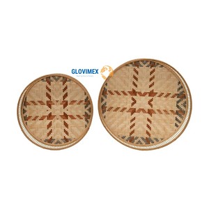 Fournisseur certifié Plateau ottoman Plateau de service Plateau en rotin de bambou Stockage des fruits Support de salle de bain - Product Image 2