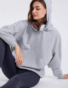 Sweat à capuche élégant de couleur unie pour femmes Sweat à capuche chaud en polaire douce - Product Image 3