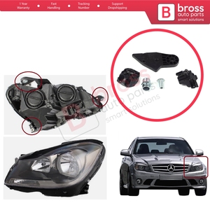 BHL514 Headlight Holder Mount Repair <b>Bracket</b> Tab Set Left Side for C Class W204 S204 C204 2007-2014 CL203 A2048201114 - Product Image 5