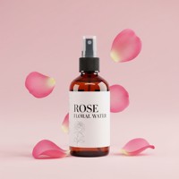 Eau florale de rose 100% hydrosol naturel pur distillé à la vapeur pour la peau Toner Aromathérapie Brume pour le visage et cosmétiques