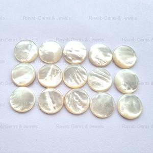 Cabochon plat de 20 mm, quartz blanc naturel poli de haute qualité, lisse, calibré, pierre précieuse en vrac pour la fabrication de bijoux - Product Image 4