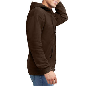 Sudadera con capucha y cremallera de Color sólido para hombre de invierno 2025, tela suave y suave con ajuste cómodo y diseño minimalista clásico - Product Image 3