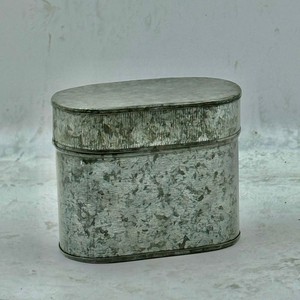 Caja Decopr para el hogar de alta calidad de estaño galvanizado recipiente de vela de forma personalizada con tapa acabado antiguo - Product Image 4