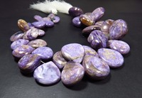 Perles de charoïte violette naturelle, brin de 8 pouces, 9-17 mm, forme cœur, lisses, qualité supérieure, 260 carats, fournitures pour la fabrication de bijoux DIY