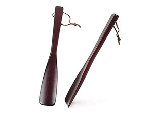 Chausse-pied en bois écologique avec finition lisse Outil de levage de chaussures fait à la main pour bottes chaussures habillées et baskets chausse-pied - Product Image 5