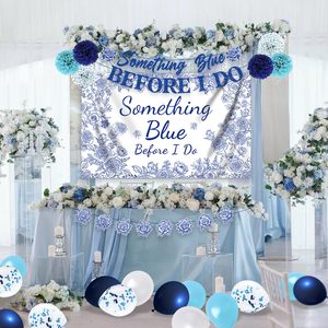 ชุดปอมปอมสำหรับงานแต่งงานปาร์ตี้สละโสดสำหรับผู้หญิงบางอย่างสีฟ้าก่อนฉันทำแบนเนอร์สำหรับเจ้าสาว - Product Image 4