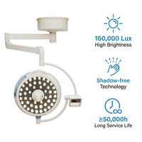 Lampe chirurgicale LED médicale 160000 Lux Série 500 à focalisation réglable, sans ombre, avec mode endoscope pour chirurgie hospitalière