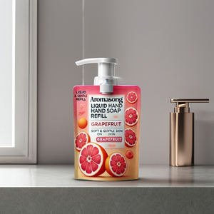 Recharge de savon liquide pour lavage des mains de marque privée Parfum de pamplemousse rafraîchissant Sel et écologique 32 Oz Fabriqué aux États-Unis Logo personnalisé - Product Image 4