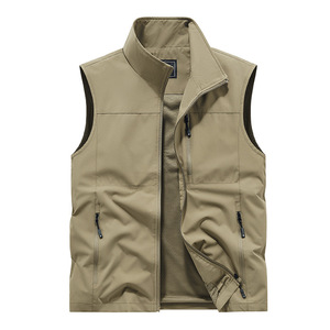 Chaleco de Trabajo Práctico para Exteriores con Logotipo Personalizado, Chaqueta de Ciclismo Impermeable con Cuello Mao, Chaleco de Otoño para Hombre - Product Image 1