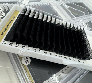 Fournisseur Synthétique Noir Volume Classique Individuel Naturel Longs Plateaux à Cils Extensions de Cils 12 16 Lignes Service OEM/ODM - Product Image 1
