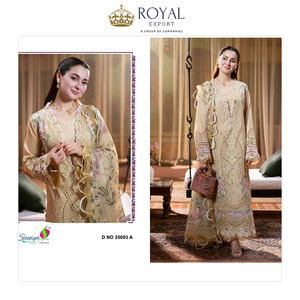 Nueva colección de diseñador de calidad excepcional de algodón tradicional con traje Salwar DE TRABAJO bordado Chikankari para mujer - Product Image 2