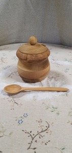 Tazón redondo de madera de acacia de primera calidad, contenedor de almacenamiento de condimentos de sal y pimienta personalizado de Crescent Crafts - Product Image 3