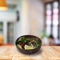 Beste prijs ecologisch vriendelijke kokosnootschaal handgemaakt servies met lepel voor salade, rijst, smoothie, fruit, groothandel