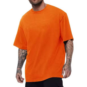 เสื้อยืดผ้าฝ้ายโอเวอร์ไซส์ทรงหลวมโอเวอร์ไซส์สำหรับผู้ชายเสื้อผ้าแนวสตรีทเฮฟวี่เวทสำหรับ2025 - Product Image 4