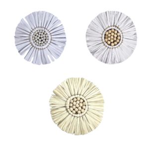 Vietrustic dernières tentures murales décors décoration de la maison jacinthe d'eau paille feuille de palmier fleur suspendue pour décor de salon - Product Image 5