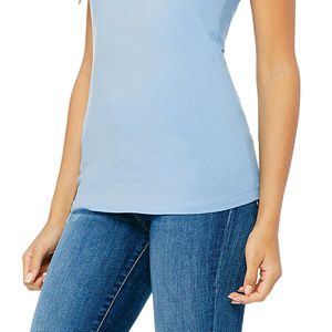 Airlume-Camiseta entallada para mujer, Camiseta de algodón 100% de longitud corporal más larga y anillo tejido, 32 onzas, azul, 4,2 - Product Image 5