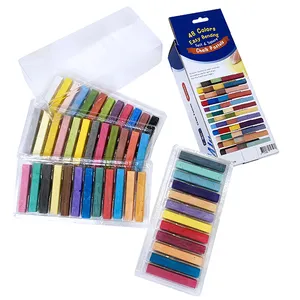 HA Shi (64 Colors) Non Toxic Soft Pastels Set for Professional - Square Chalk Pastel Assorted Colors