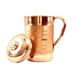 Metal Shiny Polished Pure Copper <b>Jug</b> With Handle High Quality Water <b>Jug</b> for Sale In Trending Look - Product Image 1