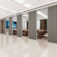 Cloison coulissante insonorisée modulaire personnalisée pour la gestion des espaces de bureaux commerciaux, séparateurs de pièce flexibles