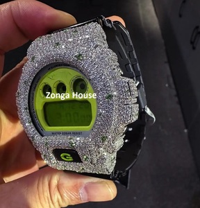 925 Sterling <b>Silver</b> Luxury Hip Hop Bezel <b>Watch</b> Case Fully Iced VVS Moissanite Diamonds Business Jewelry <b>watch</b> for <b>men</b> and woman - Product Image 2