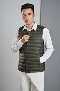 Chaleco acolchado cálido para hombre, chaqueta sin mangas de invierno, calentador de cuerpo ligero, ropa para exteriores - Product Image 5