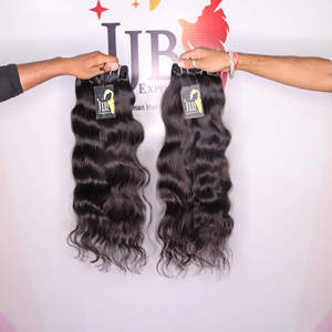 Extensiones de Cabello Humano Ondulado Natural de Templo Indio Sin Procesar de un Solo Donante con Cierre HD - Product Image 1