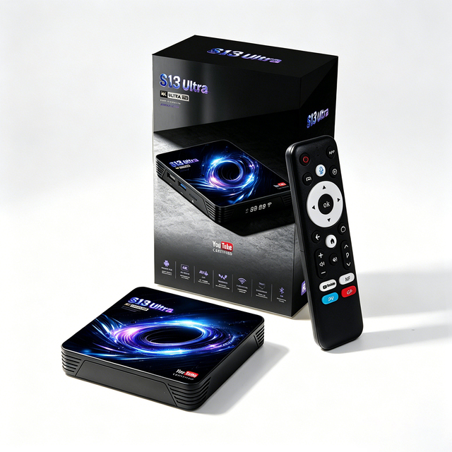New Arrival BOXPUT S13 Ultra TV Box Android 14 Quad Core Rockchip RK3539 4GB 32GB 4K IATV Smart Streaming 5G WiFi BT5.4 100M LAN