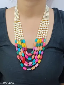 Fabricante indio chapado en oro Combo collar pulsera pendiente conjunto para niñas mujeres regalo de aniversario de boda - Product Image 3