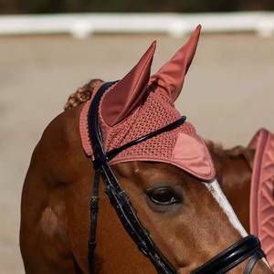 Máscara Antimoscas para Caballos con Cubre Orejas, Material Transpirable de Spandex Tejido, Talla 60x80x90cm, Red Protectora Facial para Caballos, Protección Solar, Uso en Invierno y Exteriores - Product Image 4