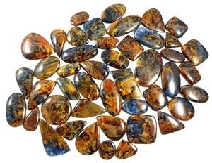 Venta al por mayor de piedras preciosas de cristal fino natural cabujón de múltiples pietersita de formas mixtas para la fabricación de joyas piedras preciosas de cuentas a granel de diseñador - Product Image 6