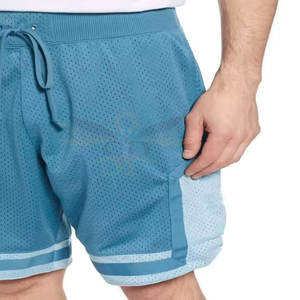 Venta al por mayor High Street Style Men's Fitness Shorts Personalizados Tallas grandes Patrón sólido Cordón para la venta en línea - Product Image 4