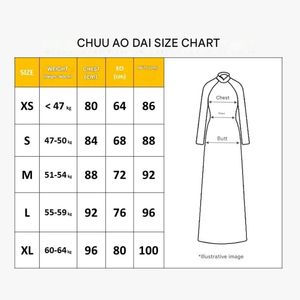 พิมพ์ลายเสือดาวสีแดงแบบดั้งเดิมของผู้หญิงโมเดลไม่สมมาตร AO Dai สไตล์วินเทจป้องกันไฟฟ้าสถิตย์ - Product Image 6