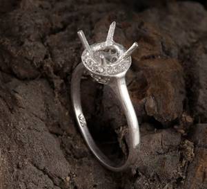 Anillo de Plata de Ley 925 auténtica con forma de 6mm, chapado en oro de 14 quilates con ajuste de piedra de punta, componentes finos de joyería para mujer - Product Image 2