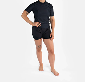 Pantalones cortos y mallas con pechera para gimnasio de talla corta para mujeres y hombres jóvenes, ropa de entrenamiento de talla grande para personas de baja estatura - Product Image 3