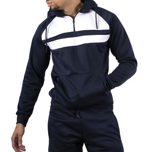 Chándal con estampado de algodón pesado para hombre, pantalones de chándal apilados acampanados con logotipo personalizado, Conjunto de sudadera con capucha, atuendo deportivo de invierno con patrón sólido - Product Image 4