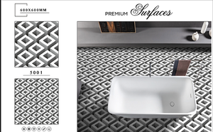 กระเบื้อง3D เซรามิกขนาด600x600มม. พื้นเต็มตัวขัดเงากระเบื้องเคลือบสำหรับบ้านห้างสรรพสินค้าโรงแรม - Product Image 6