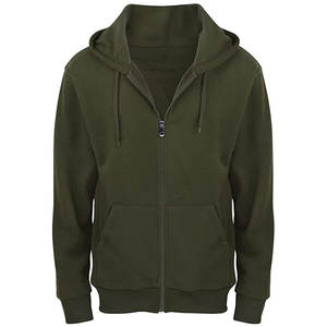 Personalizable 400gsm algodón francés Terry Zip-up Hoodie Drop Shoulder Basics Fleece para el invierno - Product Image 1