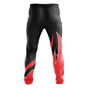 Men's Black Red Straight Pattern High Waist Drawstring Closure Lightweight Quick Dry Sporty Style Sublimation Printed <b>Canvas</b> - Product Image 2