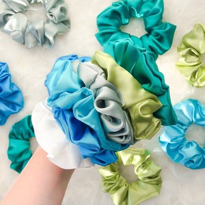 New Style Color Match Mulberry Silk Scrunchies Elastic <strong>Hair</strong> <strong>Ties</strong> <strong>Large</strong> <strong>Hair</strong> Scrunchies Silk - Product Image 3