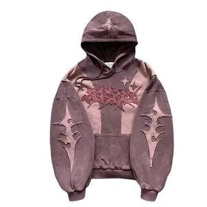 Sudadera con capucha desgastada de Estilo Vintage OEM, diseño de lavado a la piedra lavado con ácido, Sudadera con capucha de algodón orgánico GSM 100%, producto de tendencia 2025 - Product Image 6