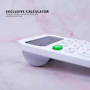 Stylo à bille fin 0,7 mm promotionnel Pierre Cardin White Stallion, ensemble de stylos à bille premium et calculatrice à grand écran 12 chiffres - Product Image 5