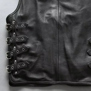 Gilet en cuir pour hommes et vêtements d'hiver en cuir imperméable pour l'extérieur, style personnalisé, gilet en cuir de bonne qualité, vente en ligne - Product Image 3