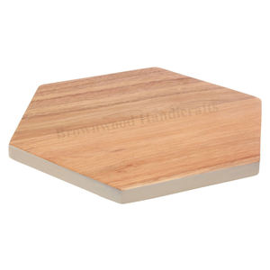 Tabla de cortar de madera de mango hecha a mano de calidad Premium Hexagonal, tabla de servir charcutería para uso doméstico, tabla de cortar hecha a mano - Product Image 1