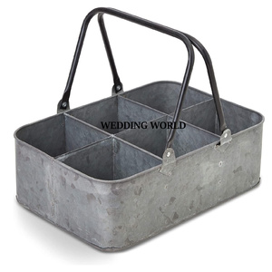 Porte-ustensiles galvanisé Forme ronde Vintage Couverts Caddy Top Selling Designer Metal Utensil Caddy - Product Image 5