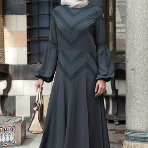 2023 vente en gros Nida manches à volants Abaya pour dames fermé Dubaï Design turc Inspiration vente en gros vêtements islamiques musulman - Product Image 1