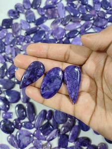 อัญมณีธรรมชาติสำหรับการตั้งค่าเครื่องประดับหิน Charoite Cabochons ธรรมชาติ-ขายส่งจำนวนมากของ Charoite ราคาขายส่งจำนวนมาก - Product Image 4