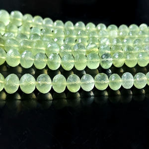 Cuentas Redondas Facetadas de Prehnita Natural de 8-10 mm, Cuentas Sueltas de Piedras Preciosas de Prehnita para la Fabricación de Joyas, por un Fabricante Indio - Product Image 1