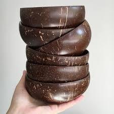 Ensaladera de coco orgánico Natural 100%, juego de cucharas de madera, vajilla ecológica portátil duradera apta para microondas y lavavajillas HF - Product Image 2