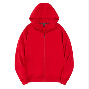 Nouveau automne et hiver 100% coton grande fermeture éclair à manches longues Baggy veste pull à capuche conception personnalisée - Product Image 6