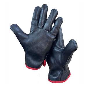 Guante de mano de gama alta personalizado de talla grande Guantes de conducción de uso común Guante de conductores fríos de alta resistencia para jardinería de cuero dividido de vaca - Product Image 2